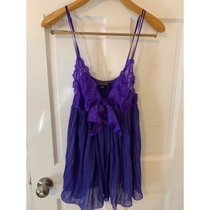 VS// NWOT purple sheer lace nightie